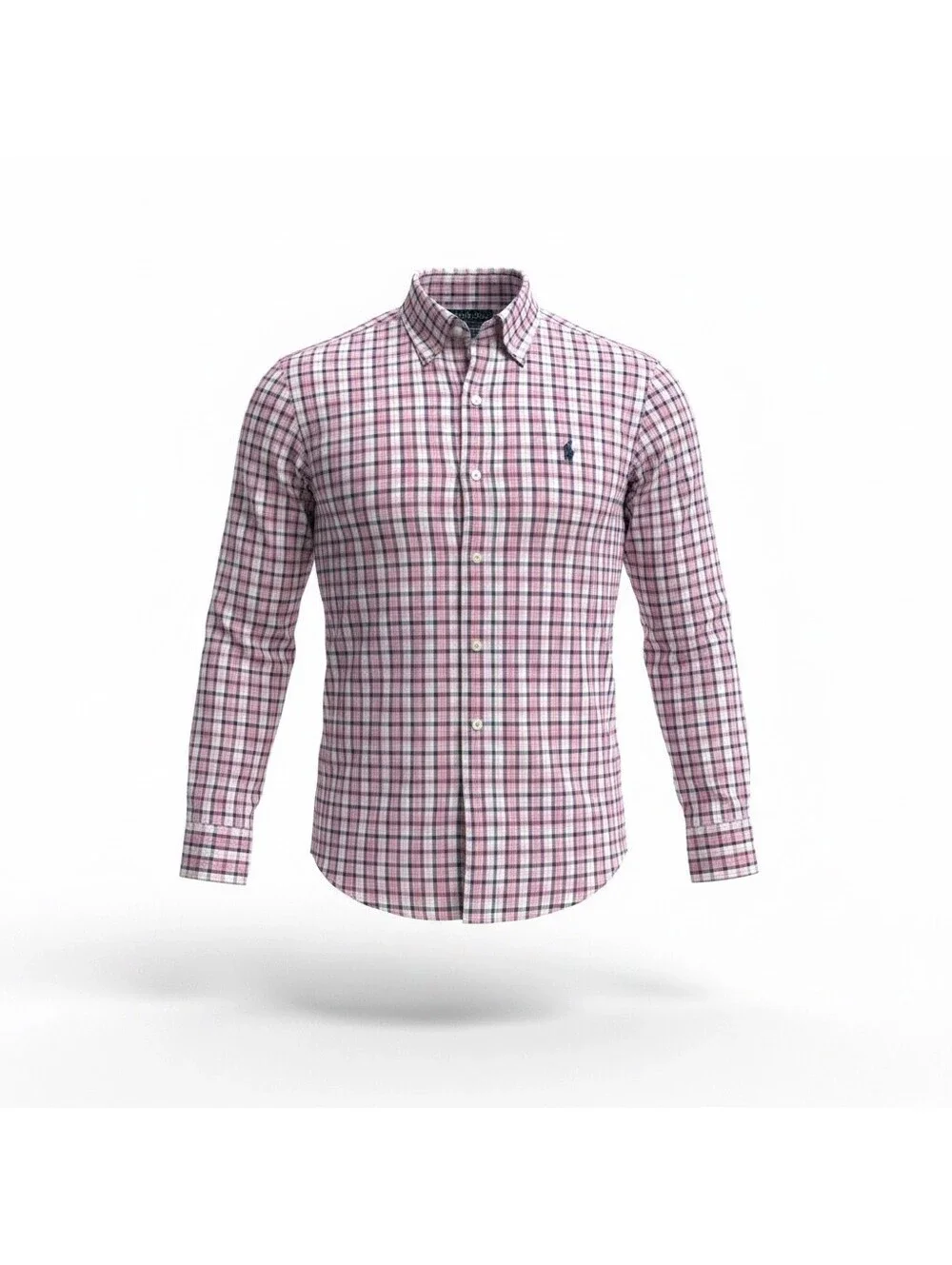 Ralph Lauren Boys L 16/18 Plaid Button-Up Shirt Long Sleeve Cotton Pony